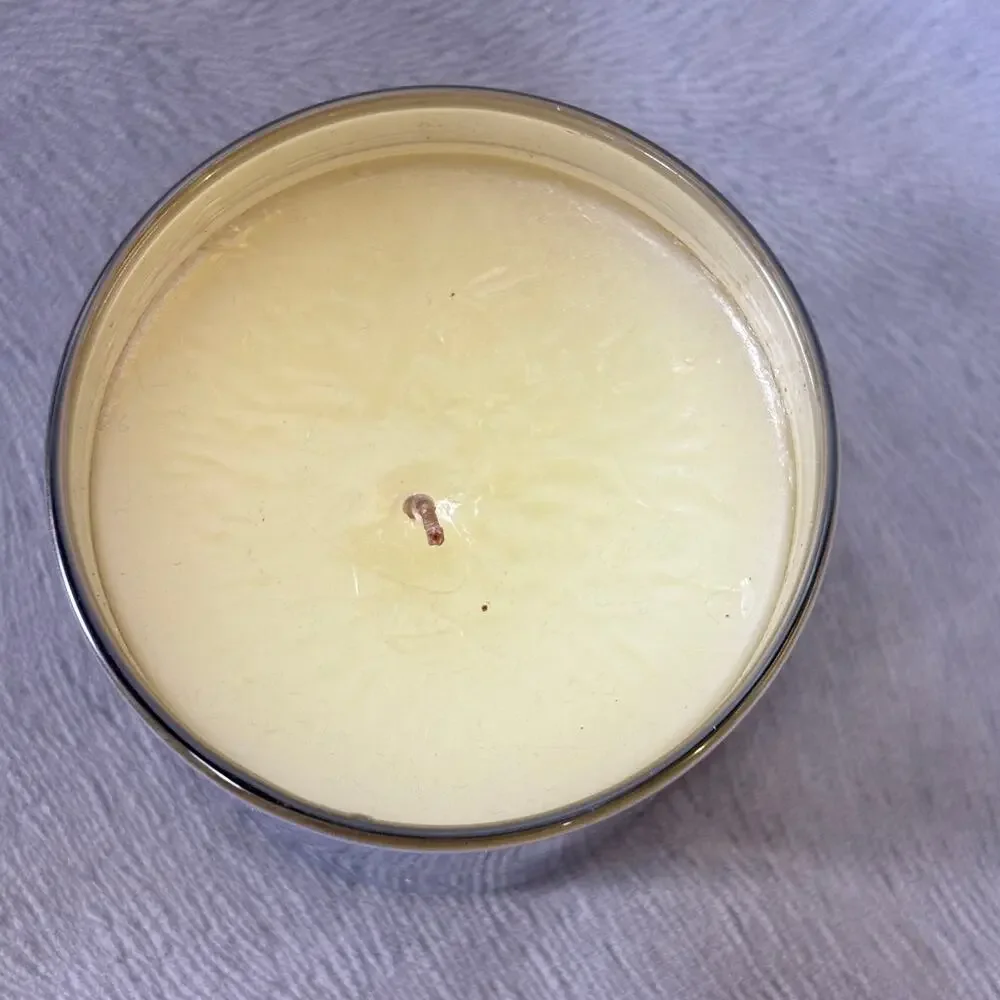 GAP Frost Scented Candle Let It Glow 7.5 oz Unburned Mirrored Holder Boxed